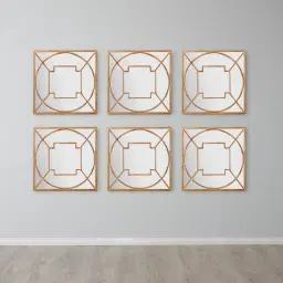 Myrtle Antique Gold Square Mirror 