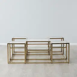 Geometric II Champagne Gold Coffee Table 
