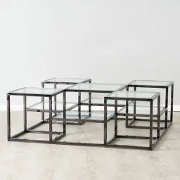 Geometric II Black Nickel Coffee Table 