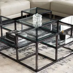 Geometric II Black Nickel Coffee Table 