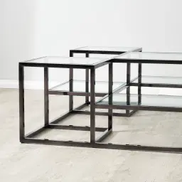 Geometric II Black Nickel Coffee Table 