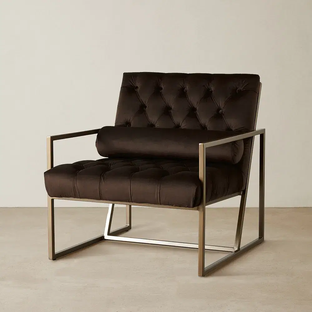 Elliot Chocolate Velvet Occasional Chair 