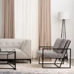 Callum Obsidian Charcoal Boucle Occasional Chair 