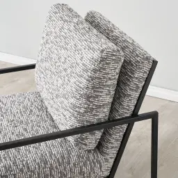 Callum Obsidian Charcoal Boucle Occasional Chair 
