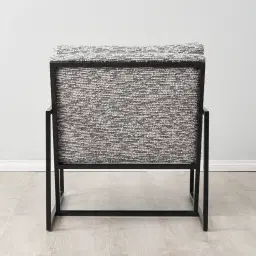 Callum Obsidian Charcoal Boucle Occasional Chair 