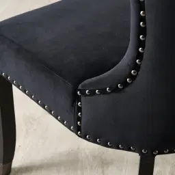 Viktor Black Velvet Dining Chair 