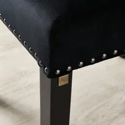 Viktor Black Velvet Dining Chair 