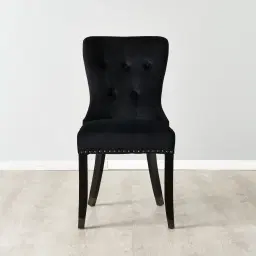 Viktor Black Velvet Dining Chair 