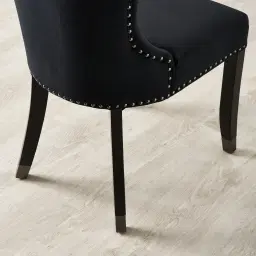 Viktor Black Velvet Dining Chair 