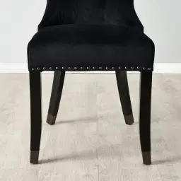Viktor Black Velvet Dining Chair 