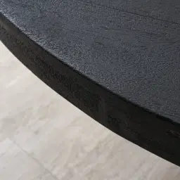 Emmett Black Mango Wood Round Dining Table 