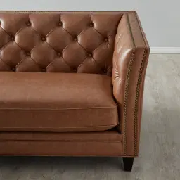 Russell Vintage Tan Leather 3-Seater Sofa