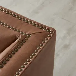 Russell Vintage Tan Leather 3-Seater Sofa