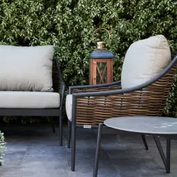 Lana Charcoal Round Outdoor Side Table 