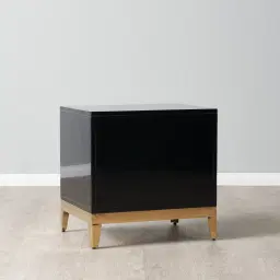 Jacus Black Bedside Table