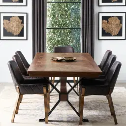 Ascot II Black Mango Wood Dining Table