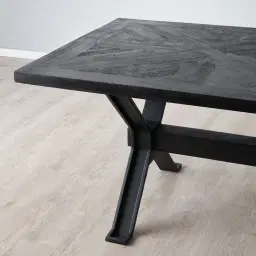 Ascot II Black Mango Wood Dining Table