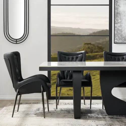 Hippodrome Black Oval Mirror 