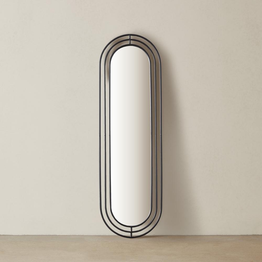 Hippodrome Black Oval Mirror 