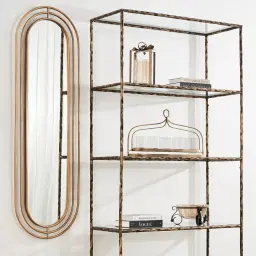 Hippodrome Antique Gold Oval Mirror 