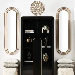 Hippodrome Antique Gold Oval Mirror 