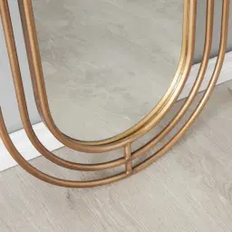 Hippodrome Antique Gold Oval Mirror 