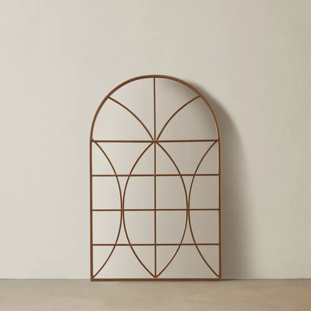 Flavius Arch Mirror -  Brass Colour