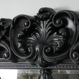 Perry Matte Black Rectangle Mirror 
