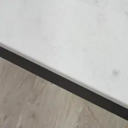 Masa Natural White Marble Dining Table  - Black Legs 200cm