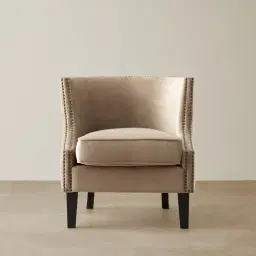 Vogue Beige Velvet Chair 