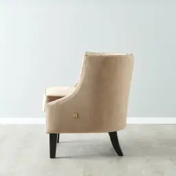 Vogue Beige Velvet Chair 