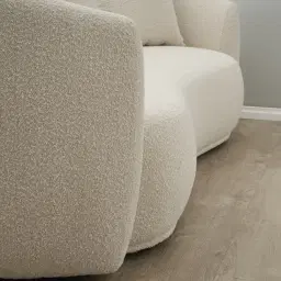 Everett Cream Boucle 3-Seater Sofa