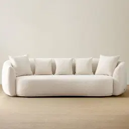 Everett Cream Boucle 3-Seater Sofa