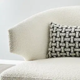 Arlo Charcoal and Vanilla Boucle Occasional Chair