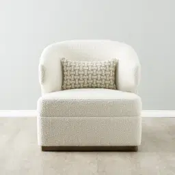 Arlo Light Grey and Vanilla Boucle Occasional Chair