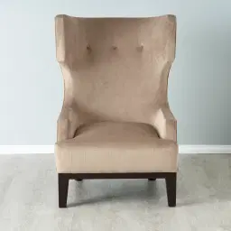 Berdine Beige Velvet Occasional Chair