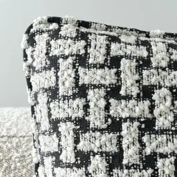 Arlo Charcoal and Cream Boucle Cushion