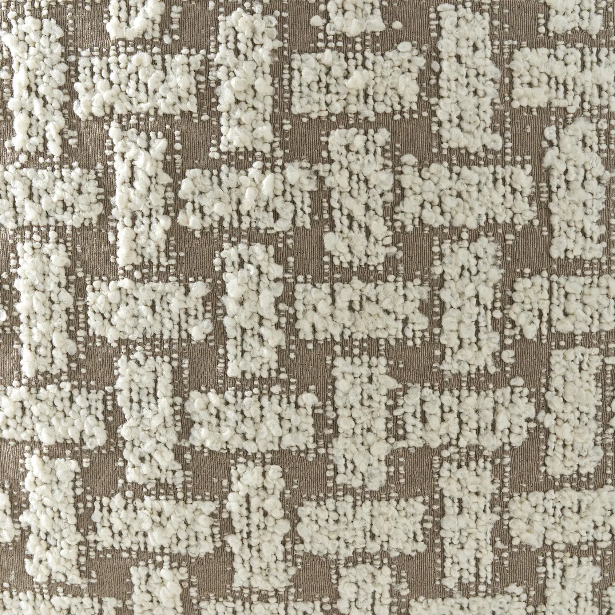 Arlo Light Grey and Cream Boucle Cushion