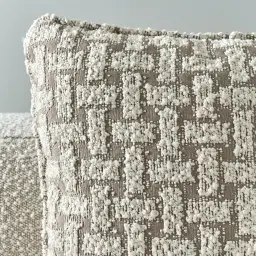 Arlo Light Grey and Cream Boucle Cushion
