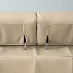 Lennox Almond Cream Leather 3-Seater Sofa