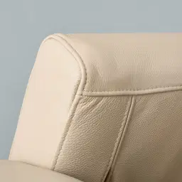 Lennox Almond Cream Leather 2-Seater Sofa