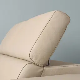 Lennox Almond Cream Leather 2-Seater Sofa