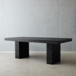Rafiki Black Mango Wood Dining Table - Medium 