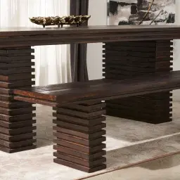 Rafiki Black Mango Wood Dining Table - Medium 