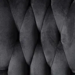 Henry Black Velvet Dining Chair - Black Nickel Legs