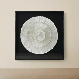 Leilani Silver and Black Paper Shadow Box 