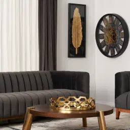 Marigold Black and Gold Paper Shadow Box 