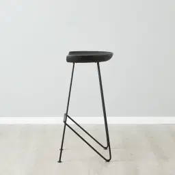Samba Black Acacia Wood Bar Stool 