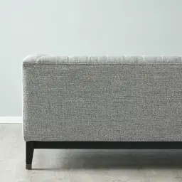 Astoria III Mid Grey Woven Fabric 3-Seater Sofa