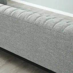 Astoria III Mid Grey Woven Fabric 3-Seater Sofa